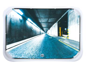 Mehrzweckspiegel mit weißem Rahmen