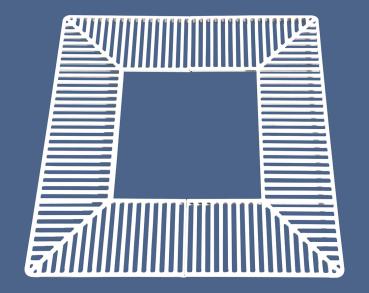 Baumroste Silaos® Farbe:RAL 9010|Länge:1 300 x 1 300 mm