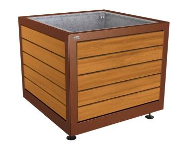 Pflanzbehälter Silaos aus Stahl & Holz