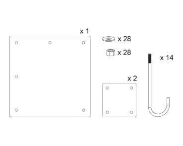 Montageset für Universelle Drehschranke "XL" 203195
