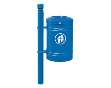 Abfallbehälter Gustavia mit Seitenfuß 40 Liter - City Farbe:RAL 5010|Struktur:Seitenfuß