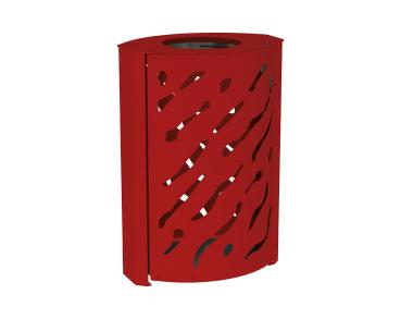 Abfallhälter Venedig 120 Liter Farbe:RAL 3004|Struktur:Standard