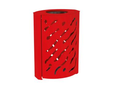 Abfallhälter Venedig 120 Liter Farbe:RAL 3020|Struktur:Standard