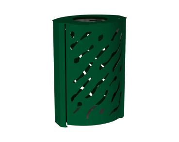 Abfallhälter Venedig 120 Liter Farbe:RAL 6005|Struktur:Standard