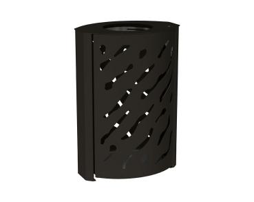 Abfallhälter Venedig 120 Liter Farbe:RAL 9005|Struktur:Standard