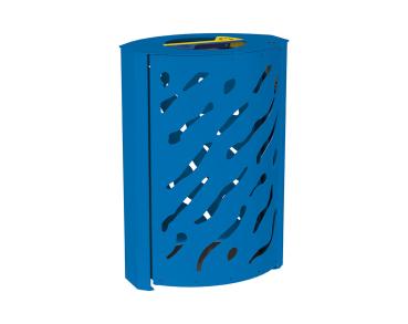Abfallbehälter Venedig für Mülltrennung 2 x 60 liter Farbe:RAL 5010|Struktur:Standard