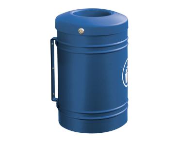 Abfallbehälter Esterel 40 Liter Farbe:RAL 5010|Struktur:Esterel - Wandmontage