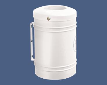 Abfallbehälter Esterel 40 Liter Farbe:RAL 9010|Struktur:Esterel - Wandmontage