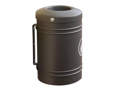Abfallbehälter Esterel 40 Liter Farbe:Procity grau|Struktur:Esterel - Wandmontage