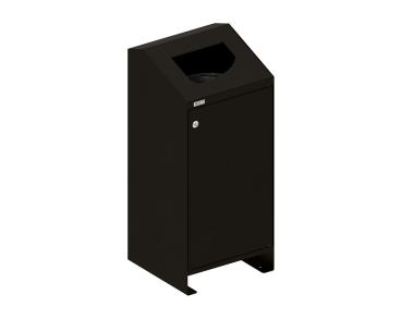 Abfallbehälter Berlin 100 Liter Farbe:RAL 9005