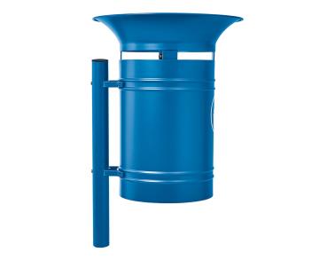 Abfallbehälter Valencia 40 Liter Farbe:RAL 5010|Kopfmodelle:Gewölbter Fuß