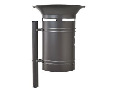 Abfallbehälter Valencia 40 Liter Farbe:Procity grau|Kopfmodelle:Gewölbter Fuß