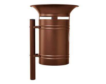 Abfallbehälter Valencia 40 Liter Farbe:Rost Korten Effekt|Kopfmodelle:Gewölbter Fuß