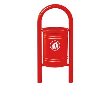 Abfallbehälter Vercors 40 Liter Farbe:RAL 3020|Struktur:Mit Inneneimer