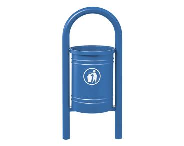 Abfallbehälter Vercors 40 Liter Farbe:RAL 5010|Struktur:Mit Inneneimer