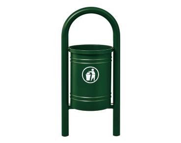 Abfallbehälter Vercors 40 Liter Farbe:RAL 6005|Struktur:Mit Inneneimer