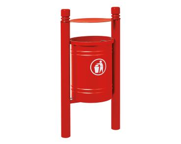 Abfallbehälter Santiago City 40 Liter Farbe:RAL 3020|Struktur:Mit Inneneimer