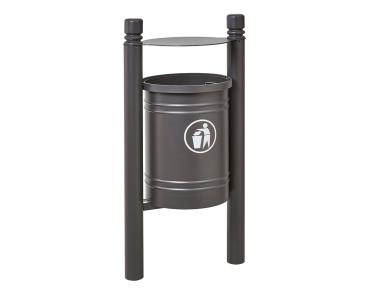 Abfallbehälter Santiago City 40 Liter Farbe:Procity grau|Struktur:Mit Inneneimer