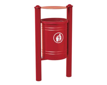Abfallbehälter Santiago Agora 40 Liter Farbe:RAL 3004|Struktur:Mit Inneneimer