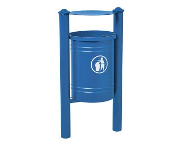 Abfallbehälter Santiago Agora 40 Liter Farbe:RAL 5010|Struktur:Mit Inneneimer