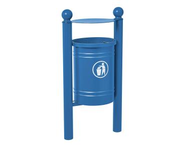 Abfallbehälter Santiago Kugel 40 Liter Farbe:RAL 5010|Struktur:Mit Inneneimer