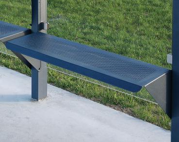 Sitzbank mit Rückenlehne für Wartehalle Convi®