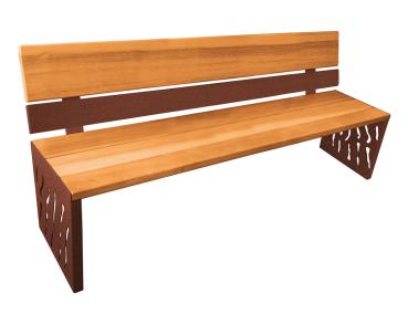 Sitzbank Venedig aus Holz & Stahl