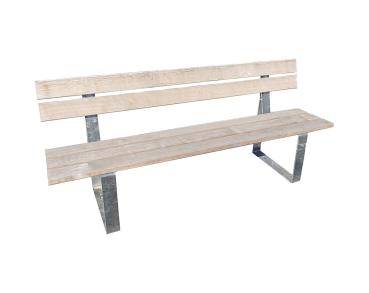 Sitzbank Riga feuerverzinkt & unbehandeltes Holz