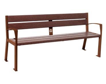 Sitzbank Silaos® 5 Leisten aus Recycling-Kunststoff