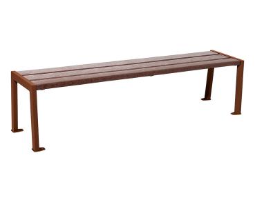 Sitzbank ohne Rückenlehne Silaos® aus Recycling-Kunststoff