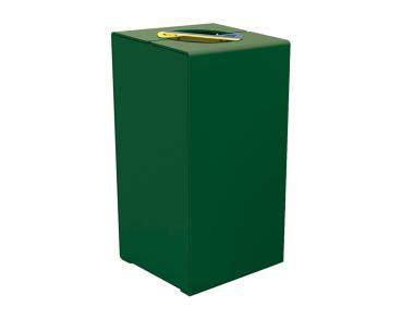 Abfalltrennsystem Kube. aus Stahl Farbe:RAL 6005