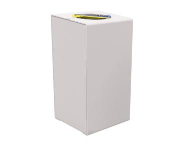 Abfalltrennsystem Kube. aus Stahl Farbe:RAL 7044