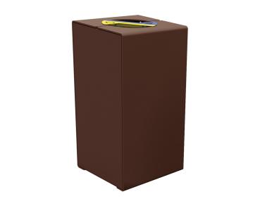 Abfalltrennsystem Kube. aus Stahl Farbe:RAL 8017