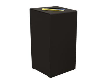 Abfalltrennsystem Kube. aus Stahl Farbe:RAL 9005