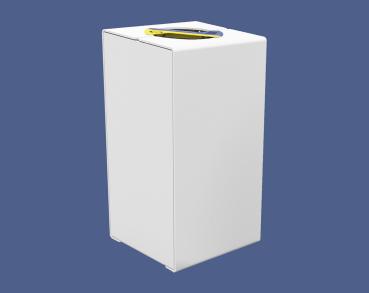 Abfalltrennsystem Kube. aus Stahl Farbe:RAL 9010