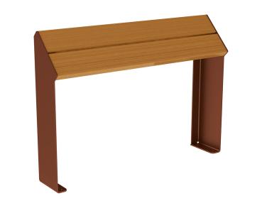 Standlehne KUBE. Stahl und Holz