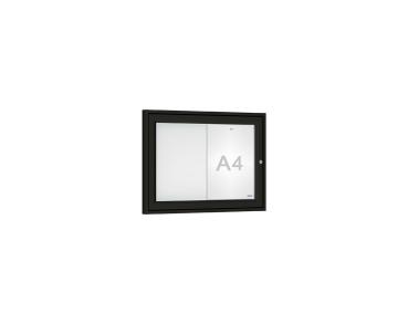 Schaukasten Tradition Farbe:RAL 9005|Abmessungen:2 A4 - B 550 x H 400 mm