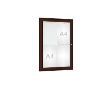 Schaukasten Tradition Farbe:RAL 8017|Abmessungen:4 A4 - B 550 x H 750 mm
