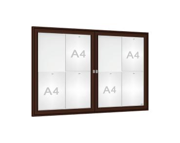 Schaukasten Tradition Farbe:RAL 8017|Abmessungen:8 A4 - B 1200 x H 750 mm
