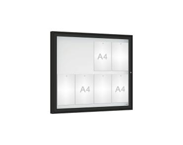 Schaukasten Klassik Farbe:RAL 9005|Verglasung:Plexichocs|Abmessungen:8 A4 - B 980 x H 830 mm
