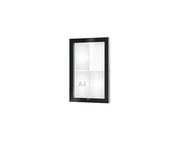 Schaukasten Edge Bautiefen 54 mm Titelleisten:Ohne Titelleiste|Abmessungen:4 A4 - B 530 x H 760 mm