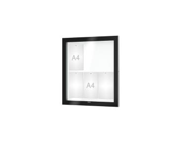 Schaukasten Edge Bautiefen 54 mm Titelleisten:Ohne Titelleiste|Abmessungen:6 A4 - B 740 x H 800 mm