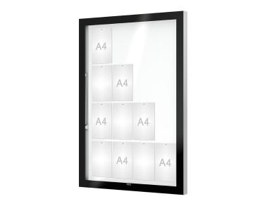 Schaukasten Edge Bautiefen 80 mm Titelleisten:Ohne Titelleiste|Abmessungen:16 A4 - B 970 x H 1420 mm