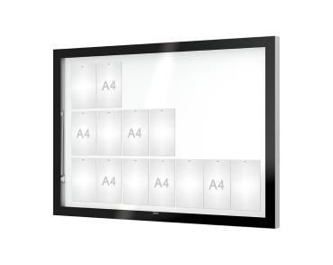 Schaukasten Edge Bautiefen 80 mm Titelleisten:Ohne Titelleiste|Abmessungen:21 A4 - B 1600 x H 1120 mm