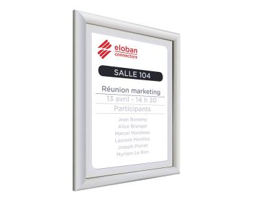 Rahmen „Eco-Clic“ Farbe:Silber eloxiert|Struktur:Kanten eckig|Abmessungen:A4 – B 240 x H 325 mm