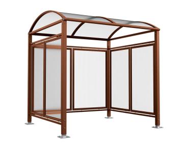 Fahrradüberdachung Vierkantrohr „M” mit Polycarbonat-Verkleidungen