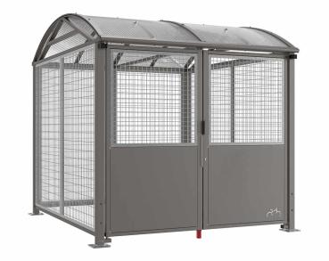 Abschließbare Überdachung Vierkantrohr "L"