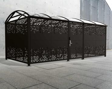 Abschließbare Überdachung Vierkantrohr "XL" - Lasergeschnittenes blech