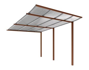 Fahrradüberdachung Modulo mit Glasverkleidungen