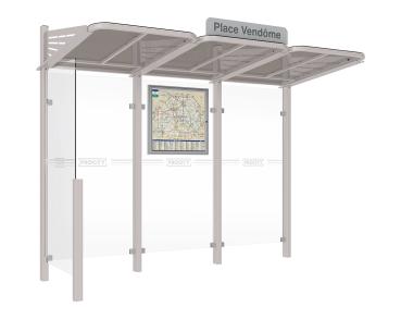Wartehalle Convi Farbe:RAL 7044|Struktur:Seitenverkleidung links